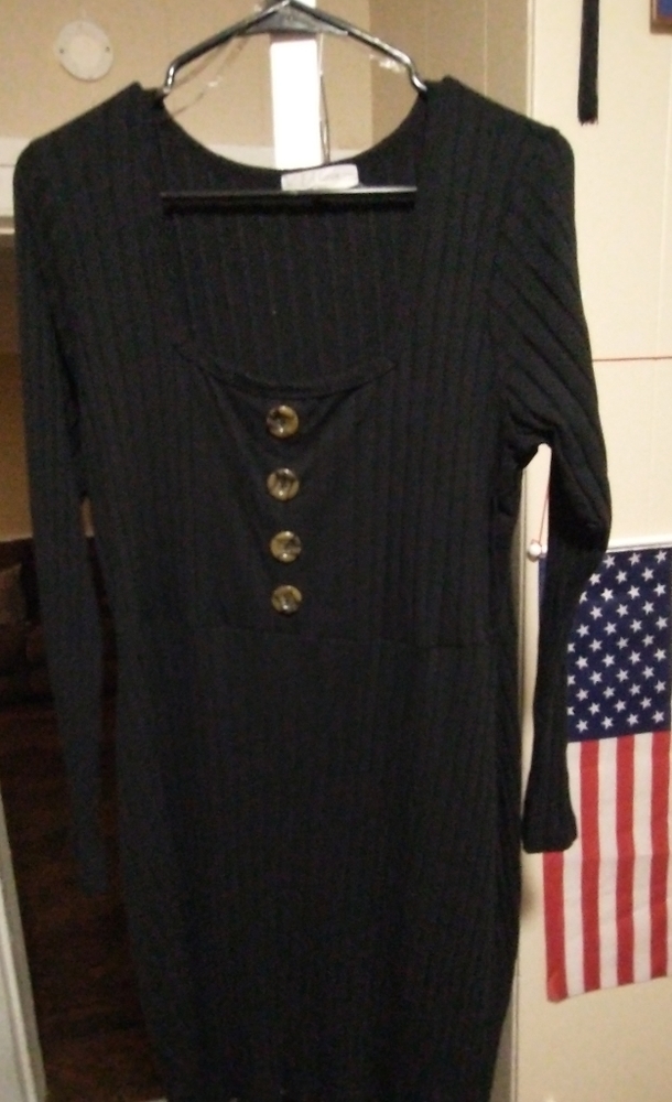 Plus Size Black Sweater Dress